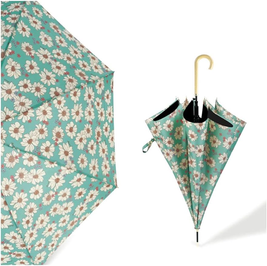 Windproof Golf Umbrella for Outdoor Car Open Stick Umbrella with Classic J Crook Handle Umbrella for Camping Travel Golf Umbrella for Adults Men Women