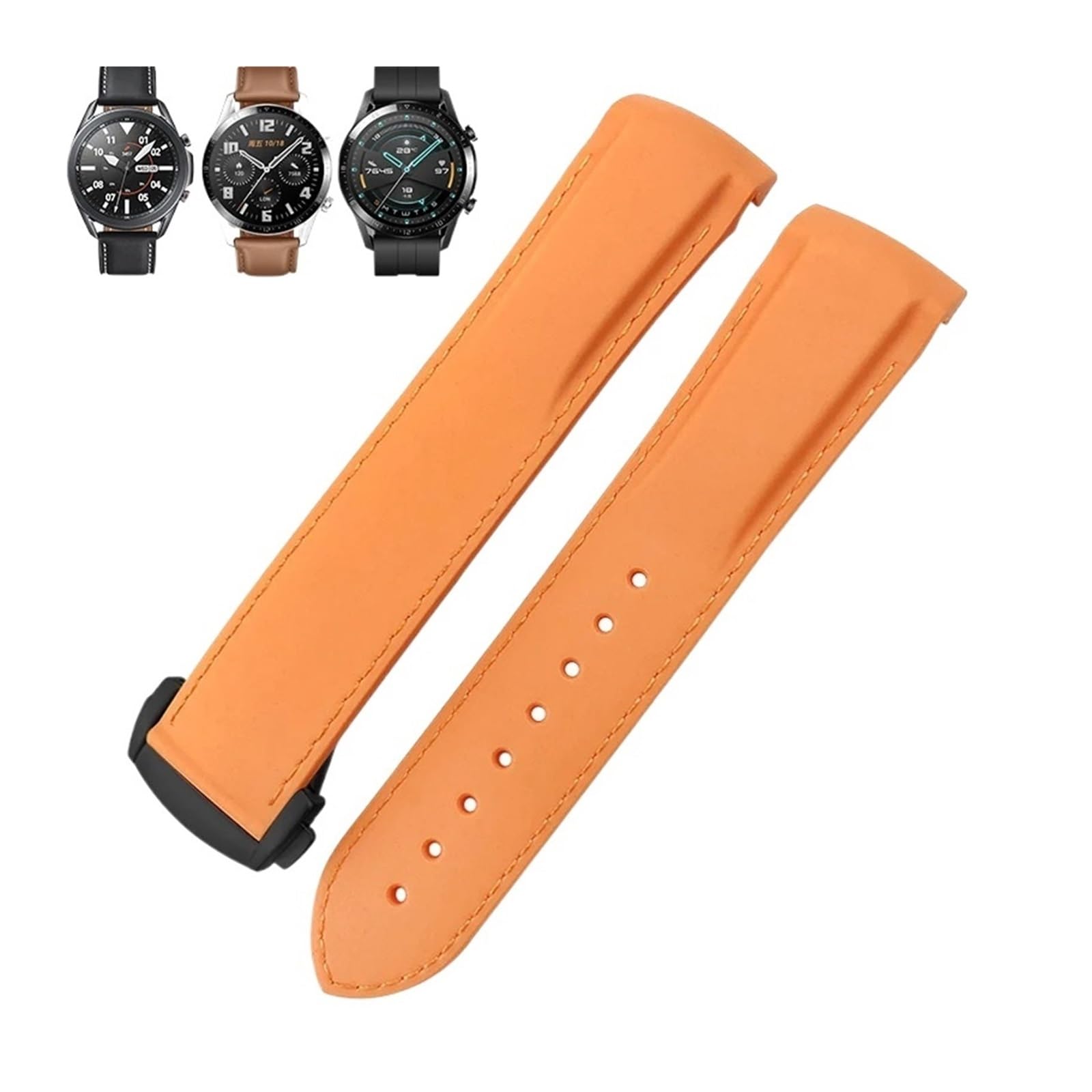 Gumowy pasek do zegarka 22 mm 20 mm zakrzywiony koniec silikonowy pasek do zegarka Omega x Watch Seamaster Speedmaster AT150 De Ville Fabric Watch Strap