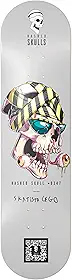 Shape de Skate Profissional 8.5 Pro Model Skatista Cego Hashed Skull #0347 - Maple Canadense 7 Lâminas Alta Resistência