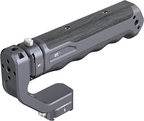 Miniatura 9 de R075 - Mango de madera para la izquierda y derecha, compatible con Sony A6400 A6600 A7III A7IV Nikon Canon Panasonic - Jaula de cámara para