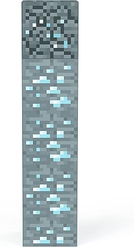 Zak! Botella de agua cuadrada de mineral de diamante de Minecraft, 22 onzas, duradera, plástico sin BPA, apta para lavavajillas