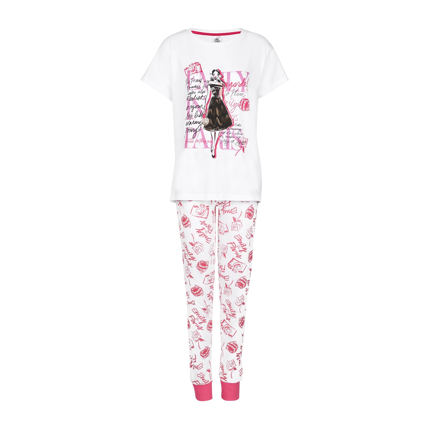 Emily in Paris Womens Pyjamas Pjs Set