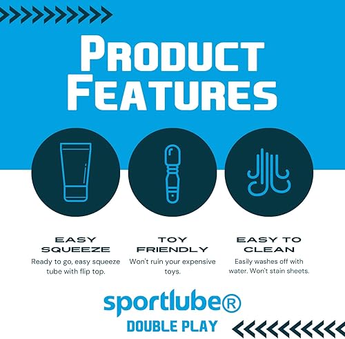 Miniatura 4 de Double Play - Lubricante personal a base de agua de alta calidad, tubo de 8 onzas, lubricante sexual íntimo para hombres, mujeres y parejas,