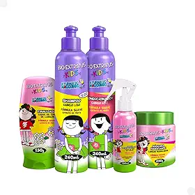 Kit Kids Para Cabelo Liso Infantil Completo Não Arde os Olhos Original