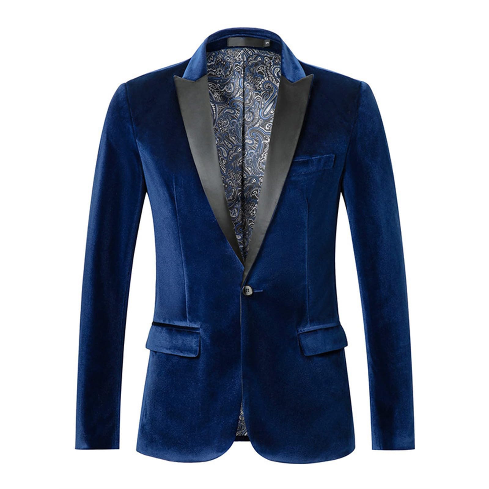 Giacca in velluto, da uomo, vestibilità regolare, moderna, elasticizzata, slim fit, per matrimoni, smoking festivi, smoking, business, blazer, calda giacca da uomo