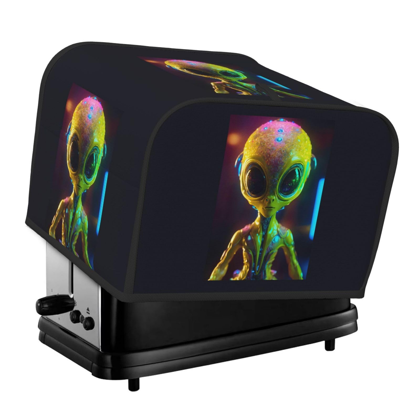 Alien Planet Print 4-Slice Toaster Cover Dustproof Waterproof Kitchen Appliance Protector For Bread