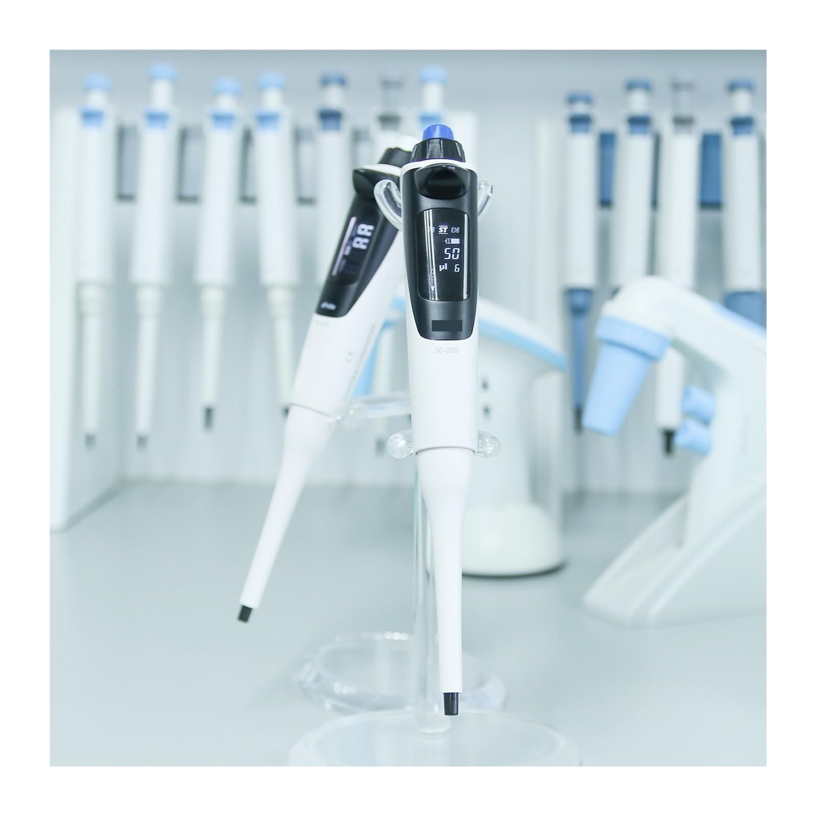 Pipette, Elektronische Pipette 0,5:1000ul Hochpräzise Einkanalpipette Mikroelektrisch einstellbare Laborpipette(DPette plus 30-300ul)