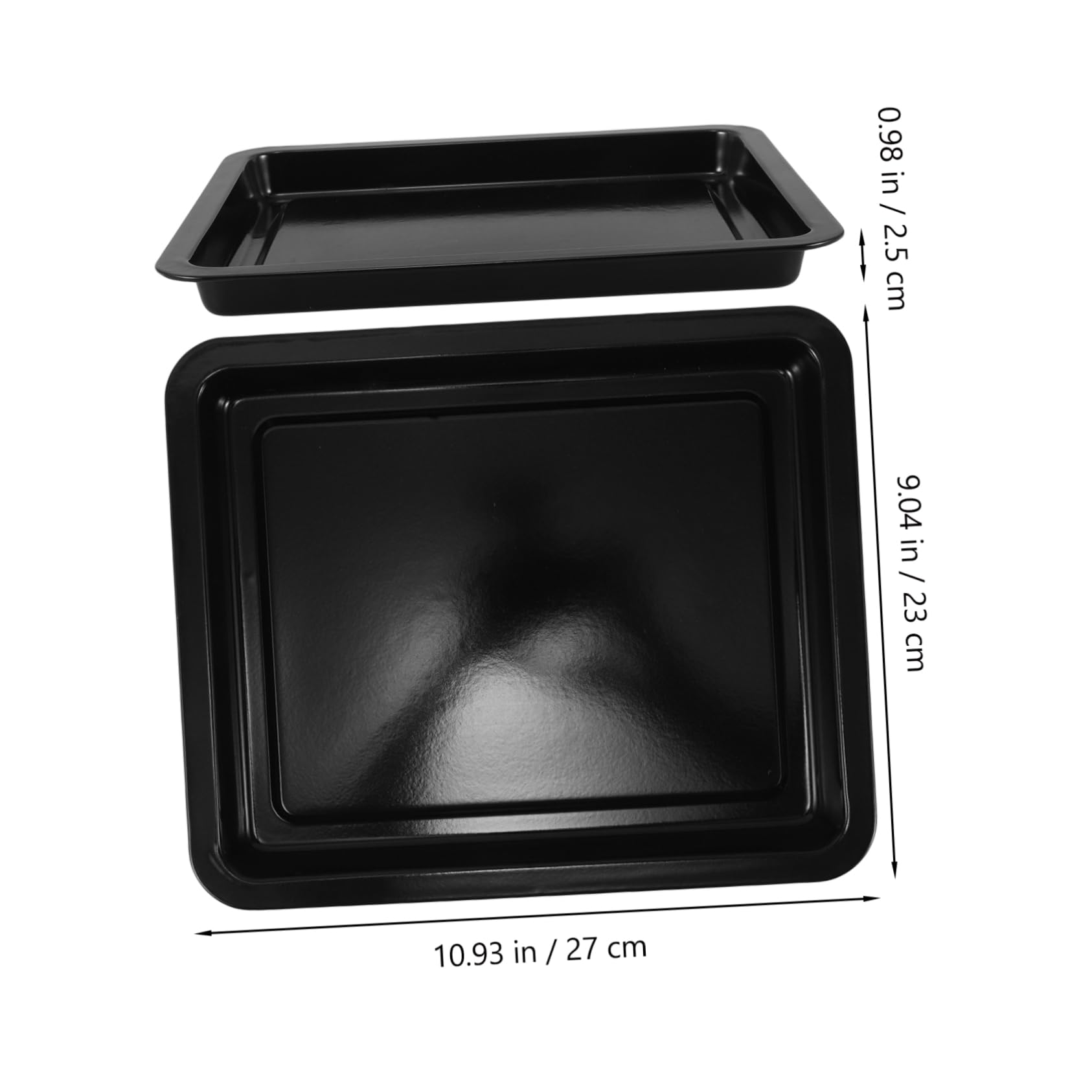 Plaque de Cuisson en Fer Noir, Résistante à L’usure, Plat de Four Multifonctionnel, Bords Lisses, pour Rôtir et Servir