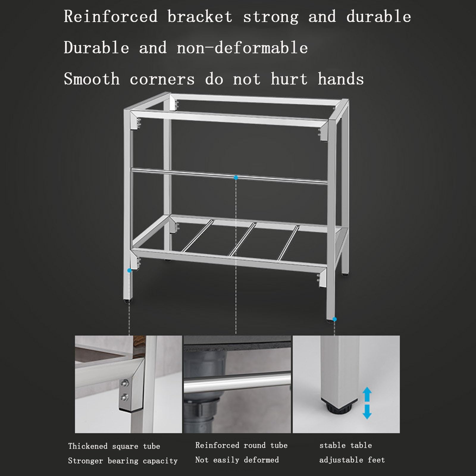 Fregadero profundo de una sola taza, fregadero de cocina de acero inoxidable con colador de drenaje rápido para caravana, remolque de viaje