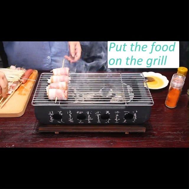 Parrilla Japonesa portátil redonda, carbón, tamaño S miniatura 7
