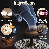 Vista 10 de Bless International Cedro 100% natural - Conos de incienso hechos a mano, sumergidos a mano, orgánicos, sin productos químicos para purificación