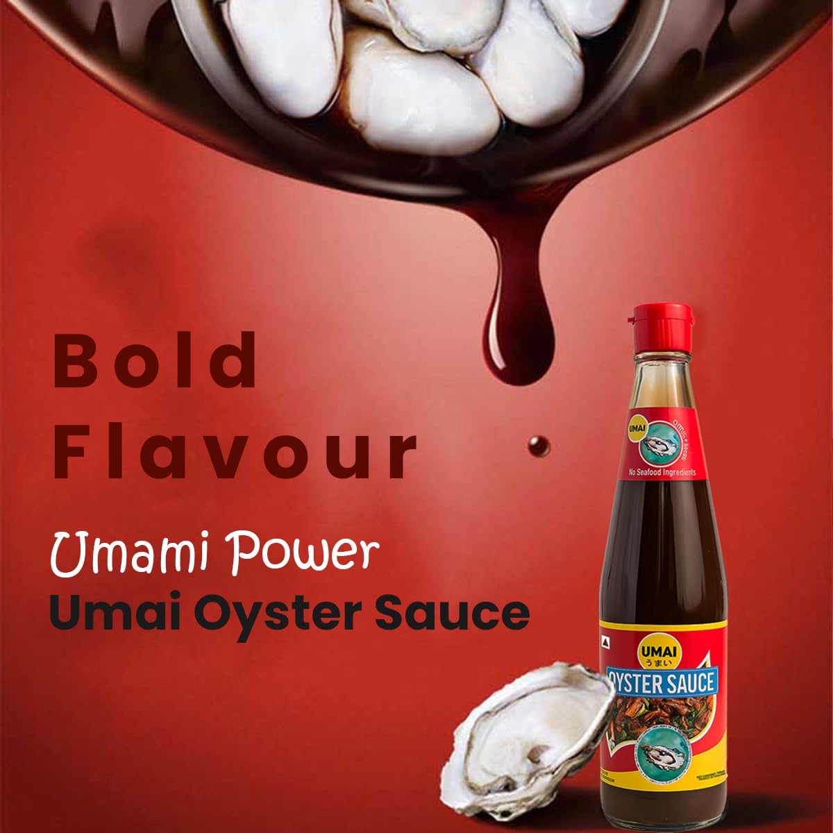 UMAI Oyster Sauce 300ML | Rich Savoury Ingredients | Contains Real Oyster Extract | MSG Free Sauce | For Stir Fry | Marinades & Dips | Boosts Flavour in Oriental Dishes | Product of Thailand - Image 4 thumbnail