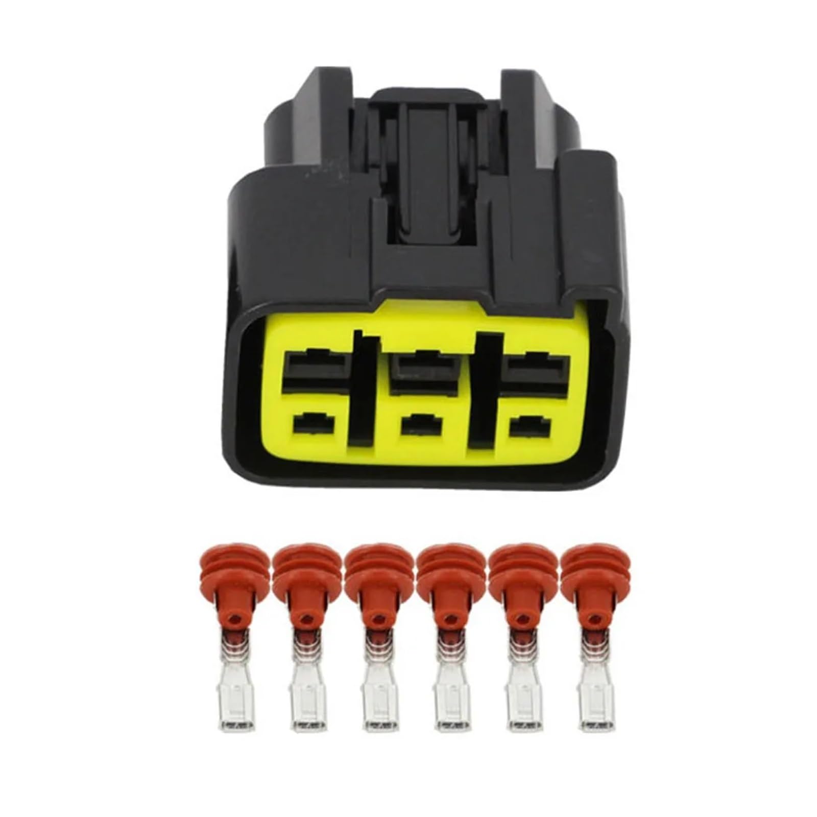 Hengliang Store 6-pinowe części plastikowe Złącze samochodowe Złącze motocyklowe z wtyczką zaciskową DJ70610-3-11/21 6P(10 Sets)
