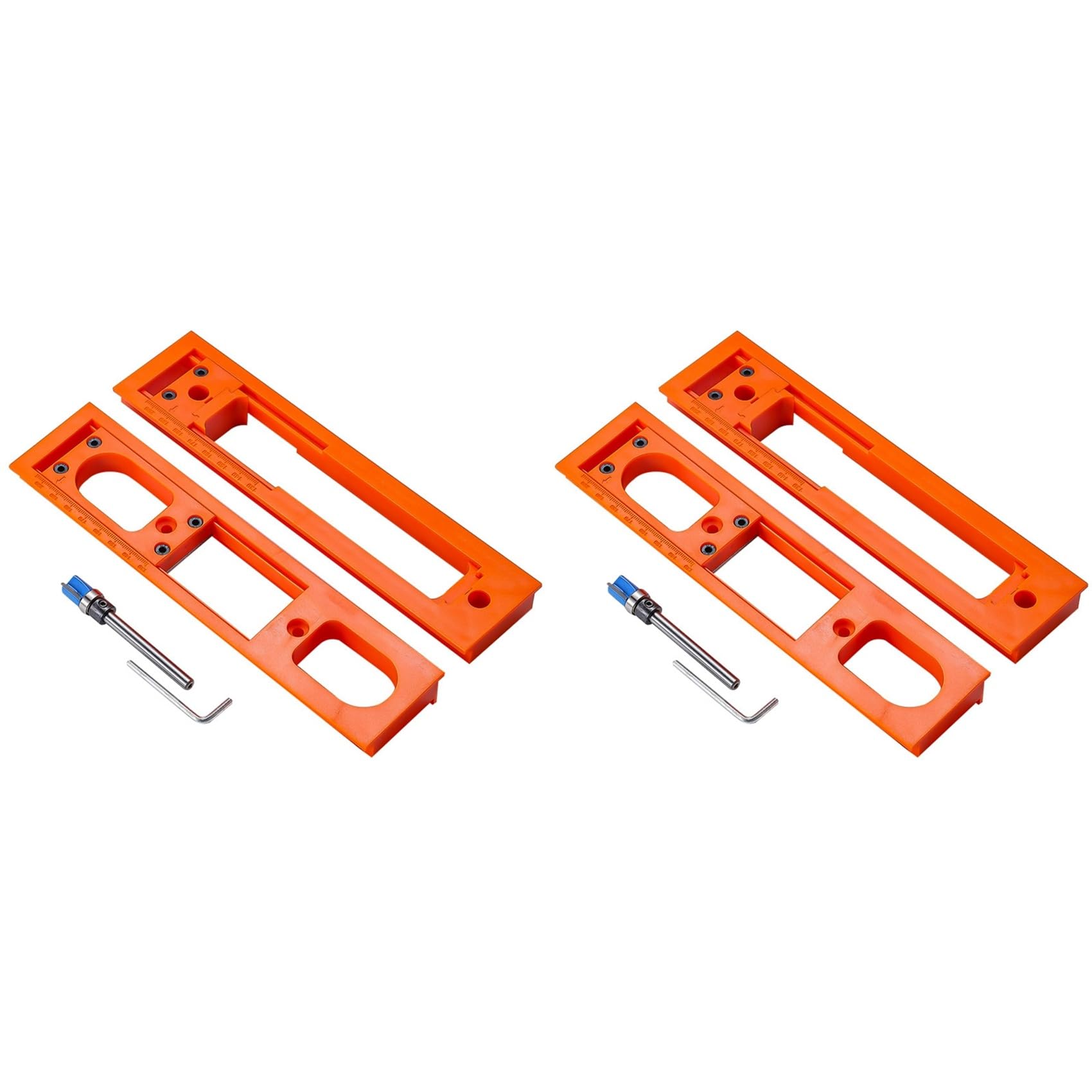 Ctrlzs 2X Door Hinge Jig Installation Kit, Adjustable Door Frame Hinge Template Router Jig Fits Most Doors