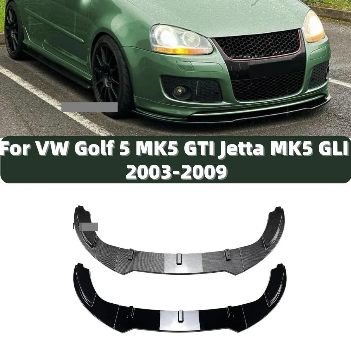 Uniwersalny spoiler Do VW Golf 5 MK5 GTI Jetta GLI Kit | 03-09 Splitter Body Lower BumperCar Przedni Dokładka przedniego zderzaka