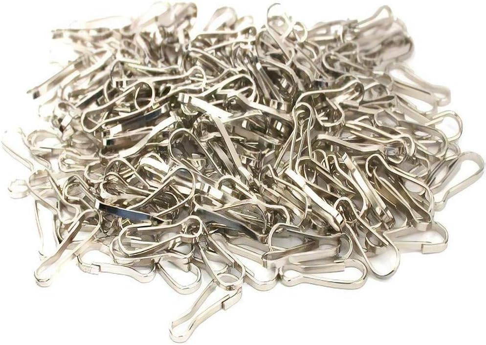 JiaLianMaoYi 200Pcs Durable Metal Lanyard Hook DIY Jewelry Basics Lanyard Hook Lanyard Zipper Pull Id Card