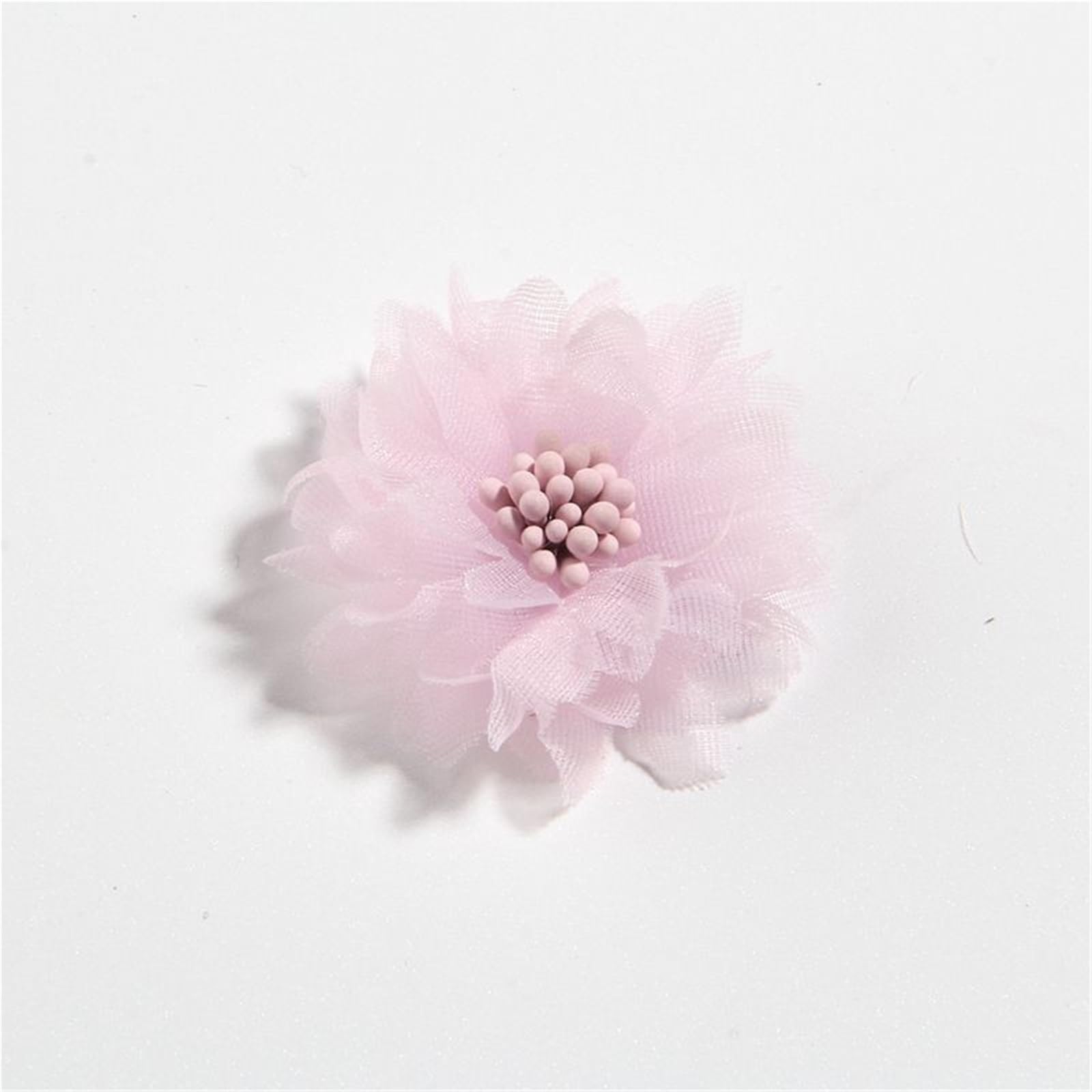 MDSRFGN Fabric Flowers 10PCS 4CM 1.5" Artificial Fabric Flower For Dress Wedding Bouquet Jewelry Brooch Production Clothing Making(Pink01)
