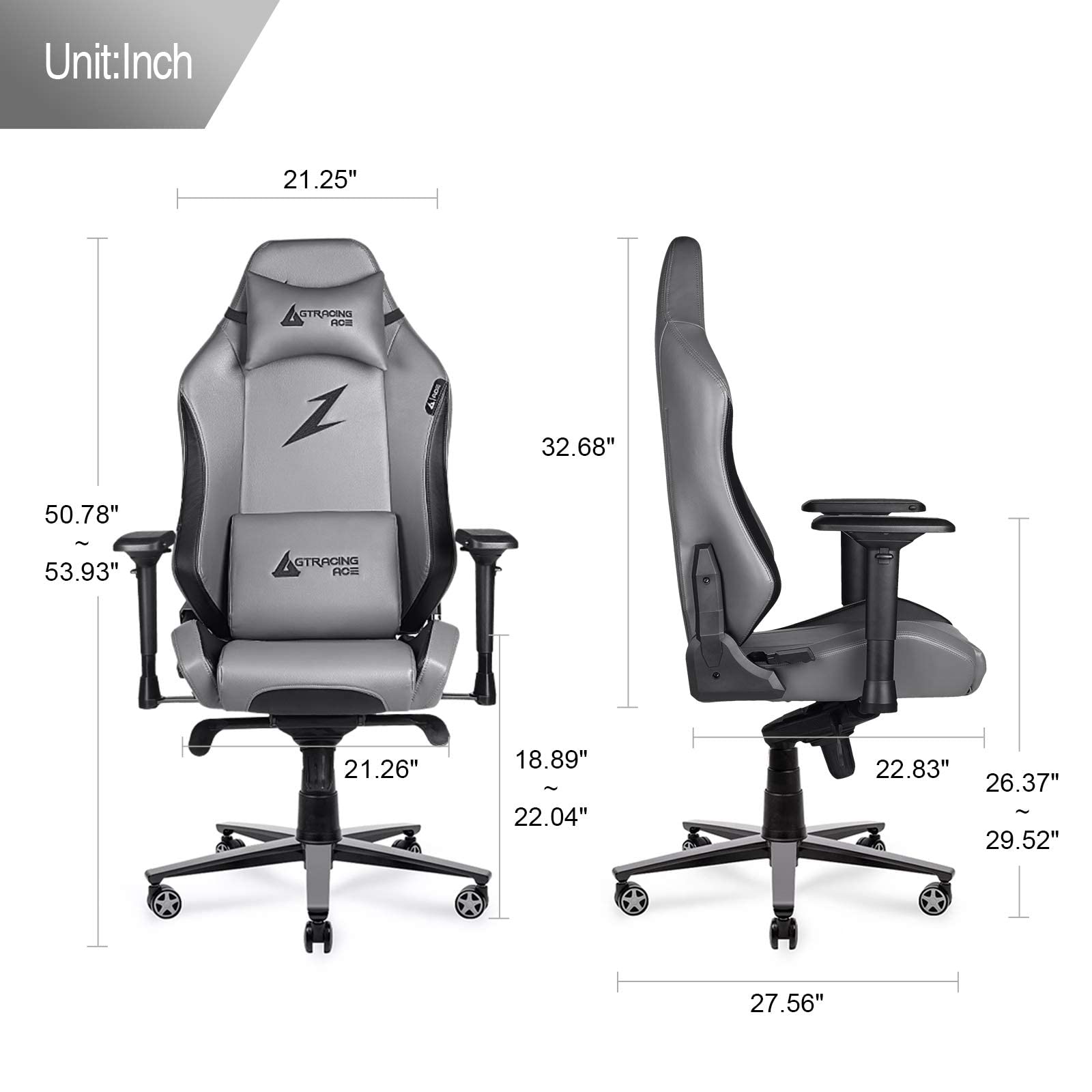 Gaming Chair 350lb Big and Tall High Back Computer Office Chair PU ...