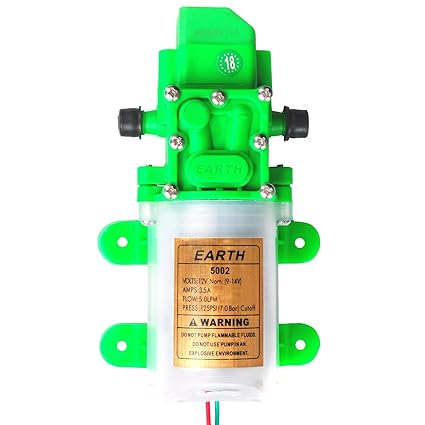 ANSH Agriansh Heavy Duty 12v DC Electric Battery Operated Sprayer Pump Motor 125 PSI | Used in Agriculture Mist Spray Car Washing Bike Washing Sanitizing Gardening | 5.0 L Flow Per Minute.