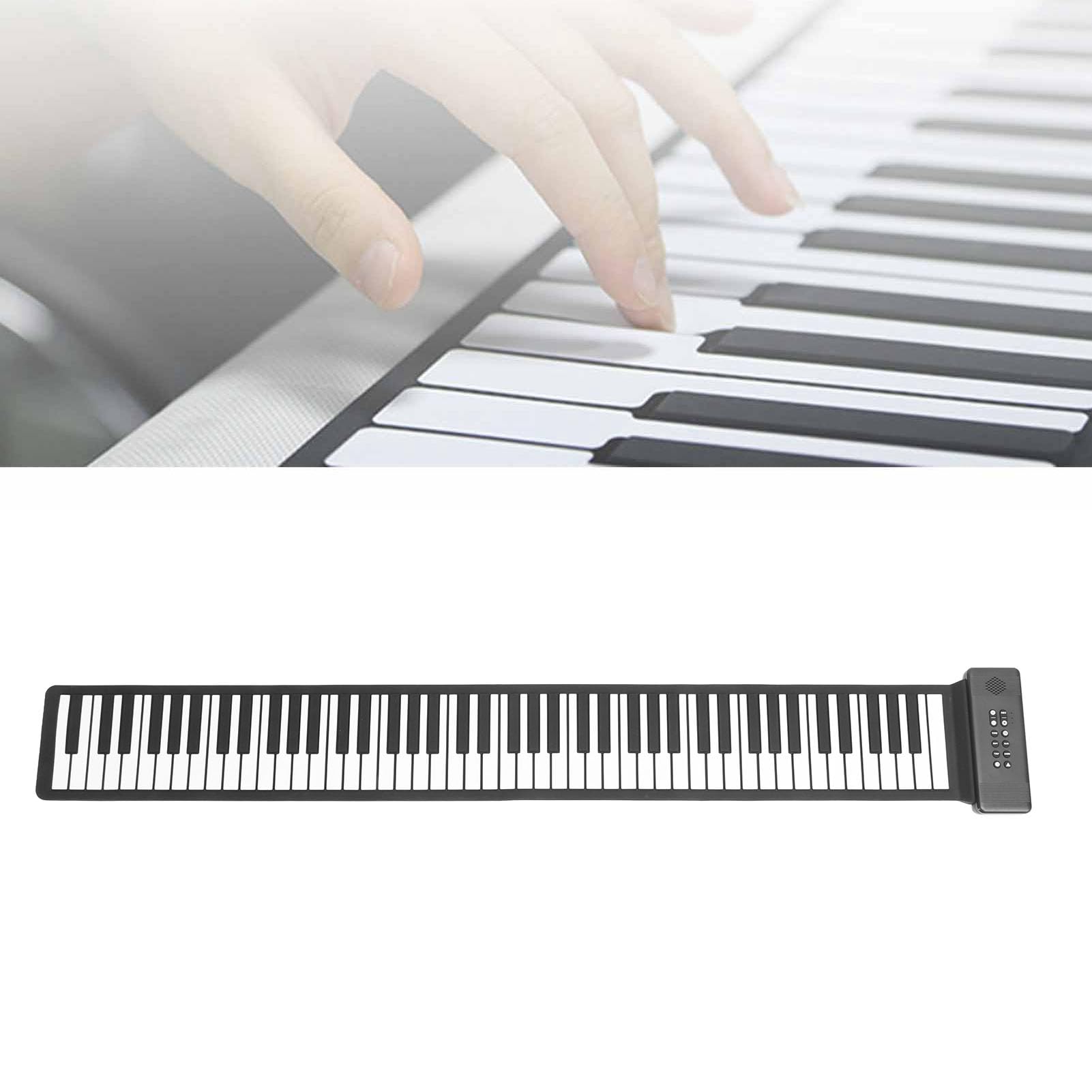88 Klawiszy Składane Pianino 128 Tonów Składane Składane Pianino Zwijane Przenośne Pianino Podróżne Pianino Ręczne Instrument Edukacyjny