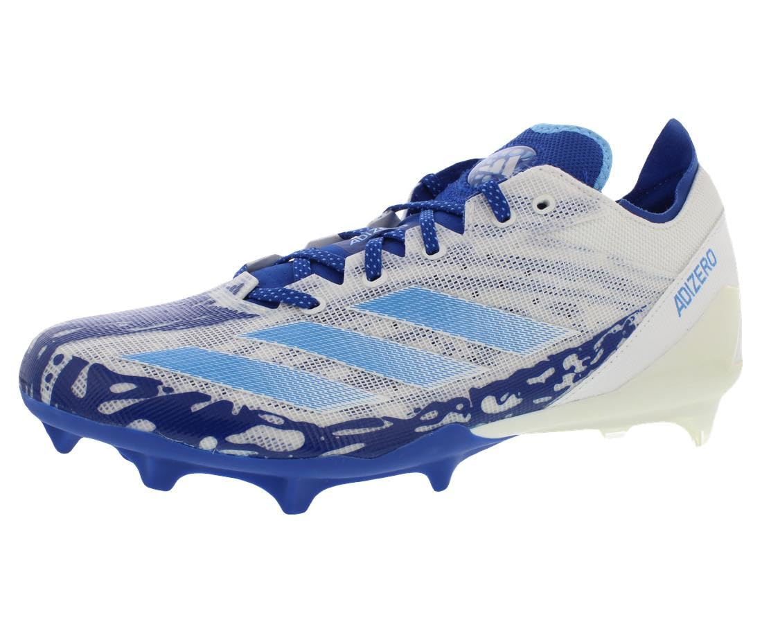 adidas Adizero Electric Unisex Shoes Size 11.5, Color: White/Blue-White