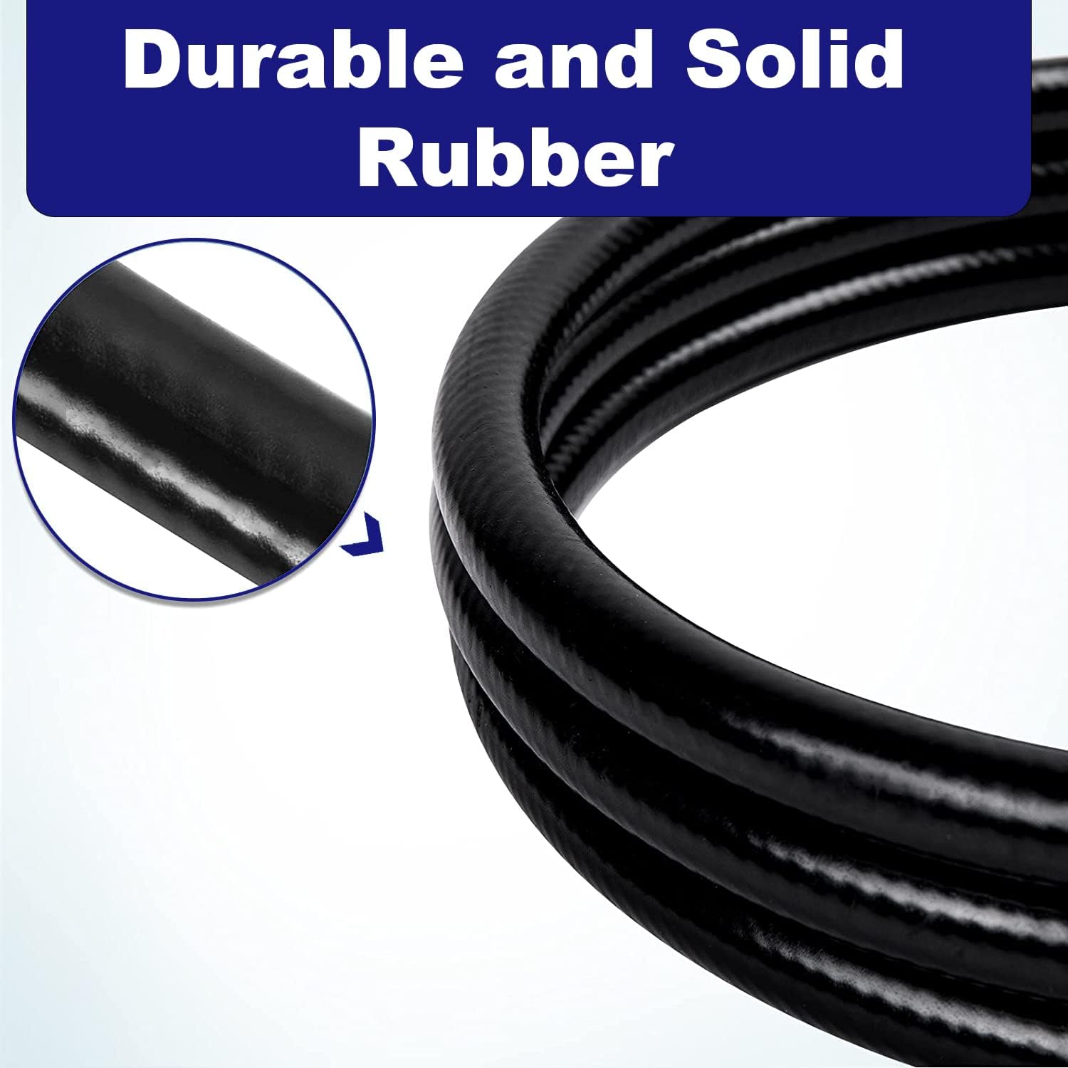 Close-up of durable rubber hose material