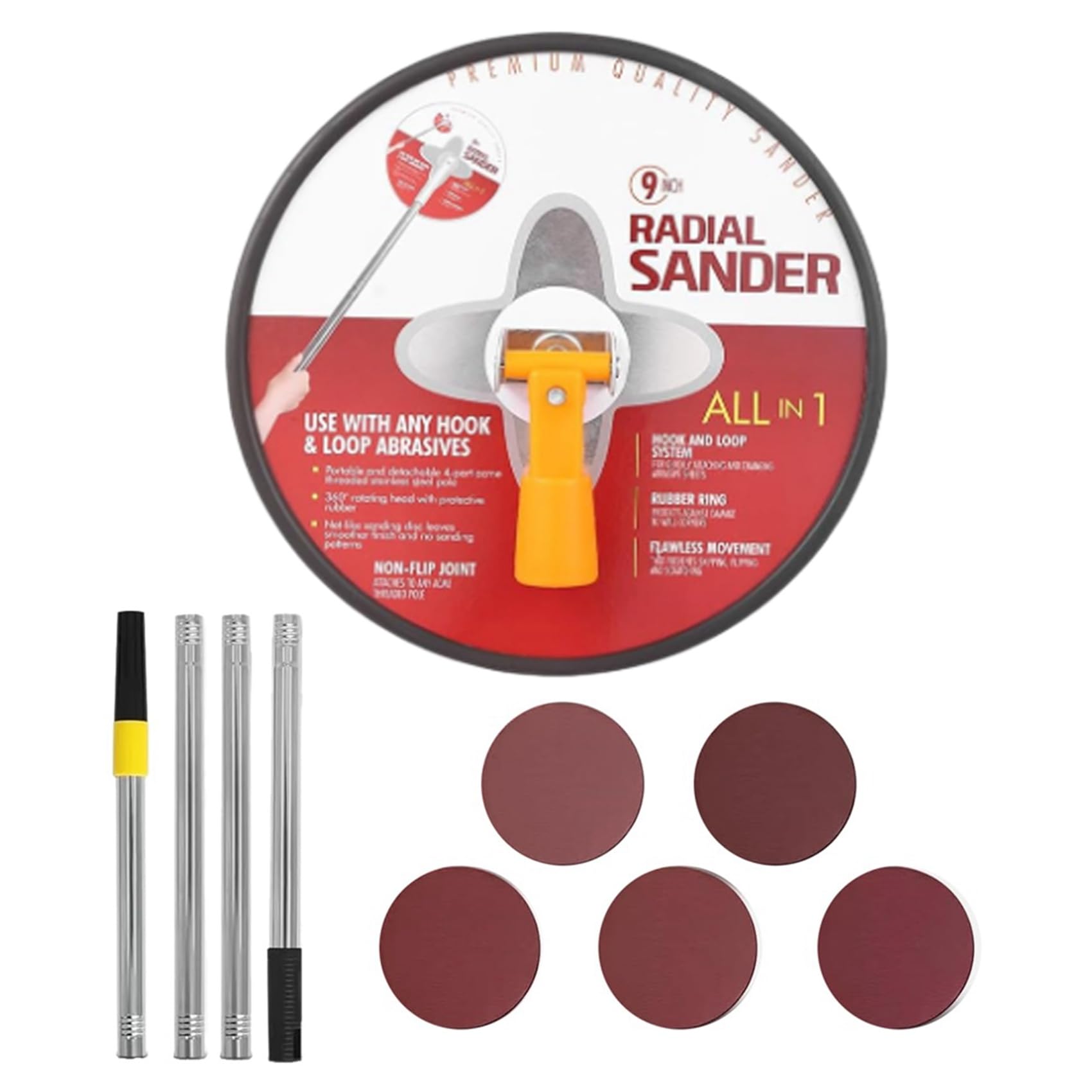UDSKNV[KSL Pole Sander Manual for Drywall with Aluminum Connector-Extension Pole for Painting Projects Ideal Hand