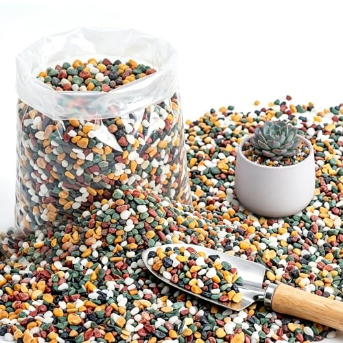 Image of CJGQ 45lb Aquarium Gravel for Plants, 1 /4Inch Fish Tank Gravel for Succulent Cactus and Bonsai, Decorative River Rocks Pebbles for Gardening, Flower Pots, Landscaping,Terrarium