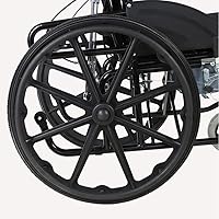 Vista 5 de Rueda trasera manual para silla de ruedas de 24 pulgadas, accesorio para andador para personas discapacitadas, rueda de repuesto, 24 x 13/8, rueda