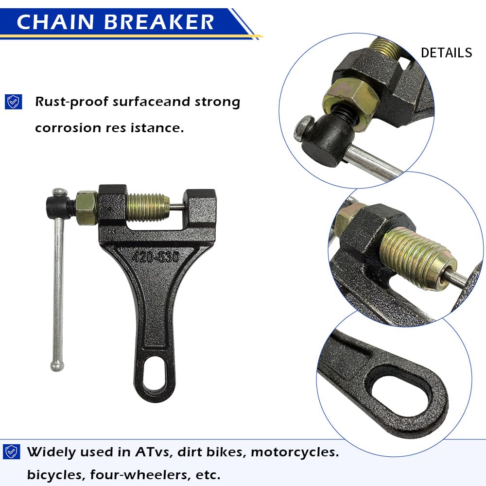415H-110L Gold Chain with Connector Link for 49cc 60cc 66cc 80cc 2-Stroke Engine Motorized Bicycle Heavy Duty Racing Chain with 6 Chain Links with Chain Breaker — Amazon image 4