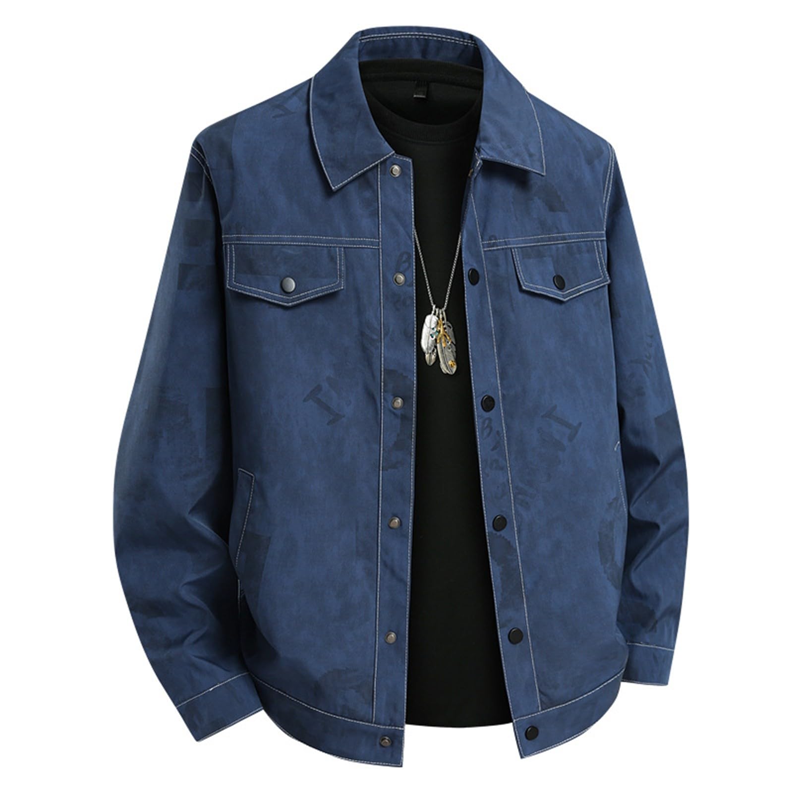 Chaquetas Hombre,Chaqueta vaquera informal forro polar cálida exterior ligera duradera diseño clásico prenda versátil uso diario relajación