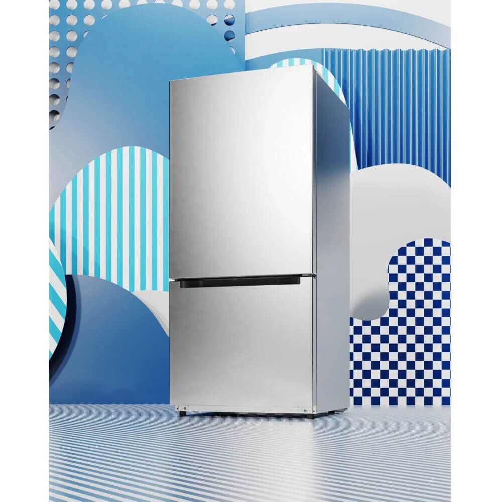 Midea Mrb19b7ast 18.7 Cu. Ft. Stainless Bottom Mount Freezer Refrigerator on Fridge.com - View 3