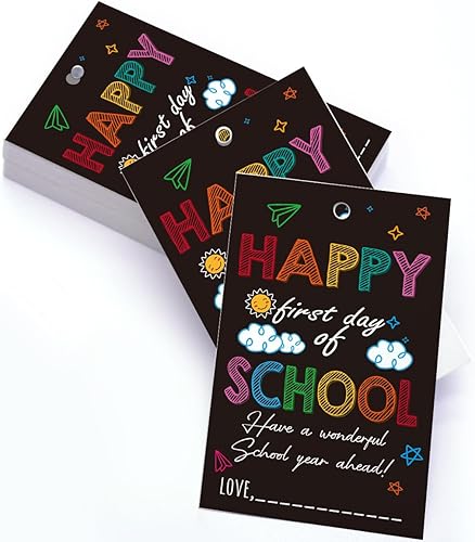 Vista 11 de Etiquetas divertidas para bolsas de regalo de regreso a clases, divertidas etiquetas de regalo para el primer día de escuela, etiquetas de regalo