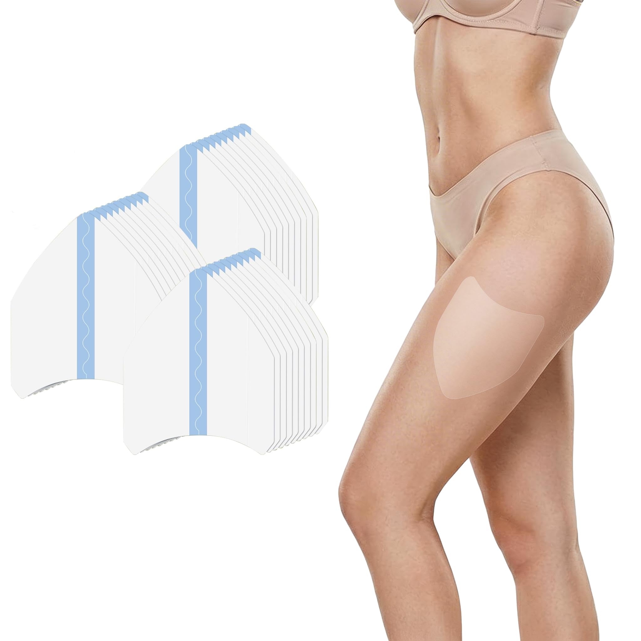 Photo 1 of 30 PCS Invisible Thigh Lift Tape for Women, Transparent Contouring & Firming Patches, Long-Wear Skin-Friendly Adhesive, Smooths the Look of Cellulite