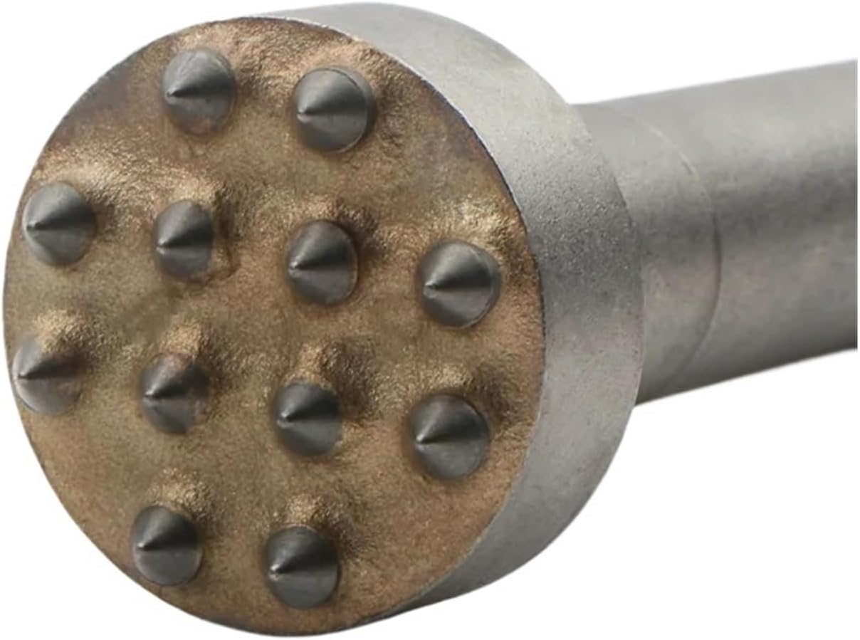 Alloy Point Groove Gouge Electric Flower Hammer Chisel Bridge Concrete Wall Cement Pavement Surface Roughening Tools(16 Teeth)