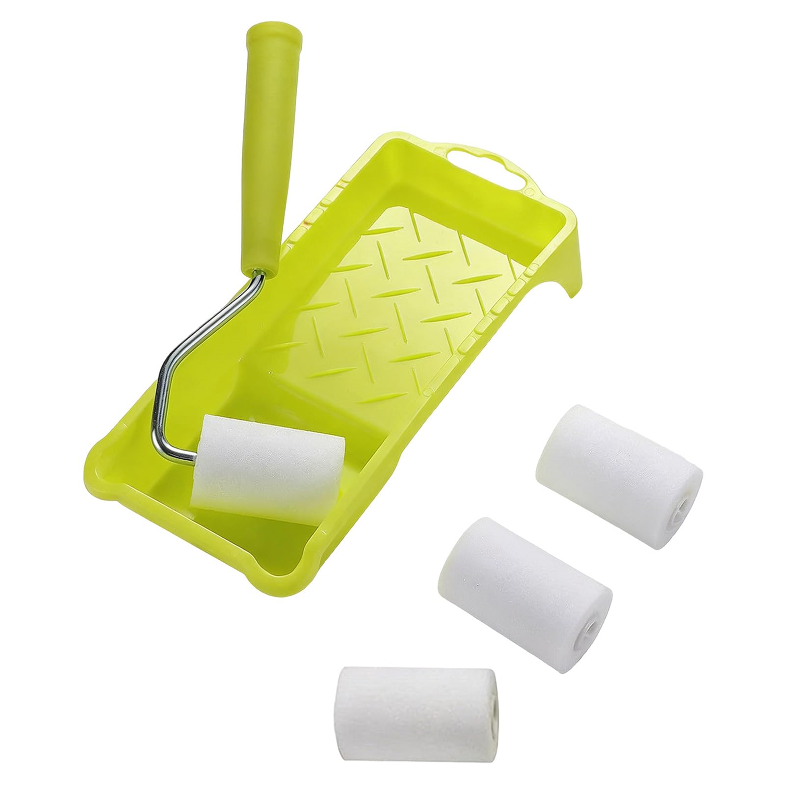 Highly Density Foam Roller with Frame, Tray Small Sponge Roller Painting Supplies for Craft and Homes Improvement Tasks Highly Density Foam with Frame