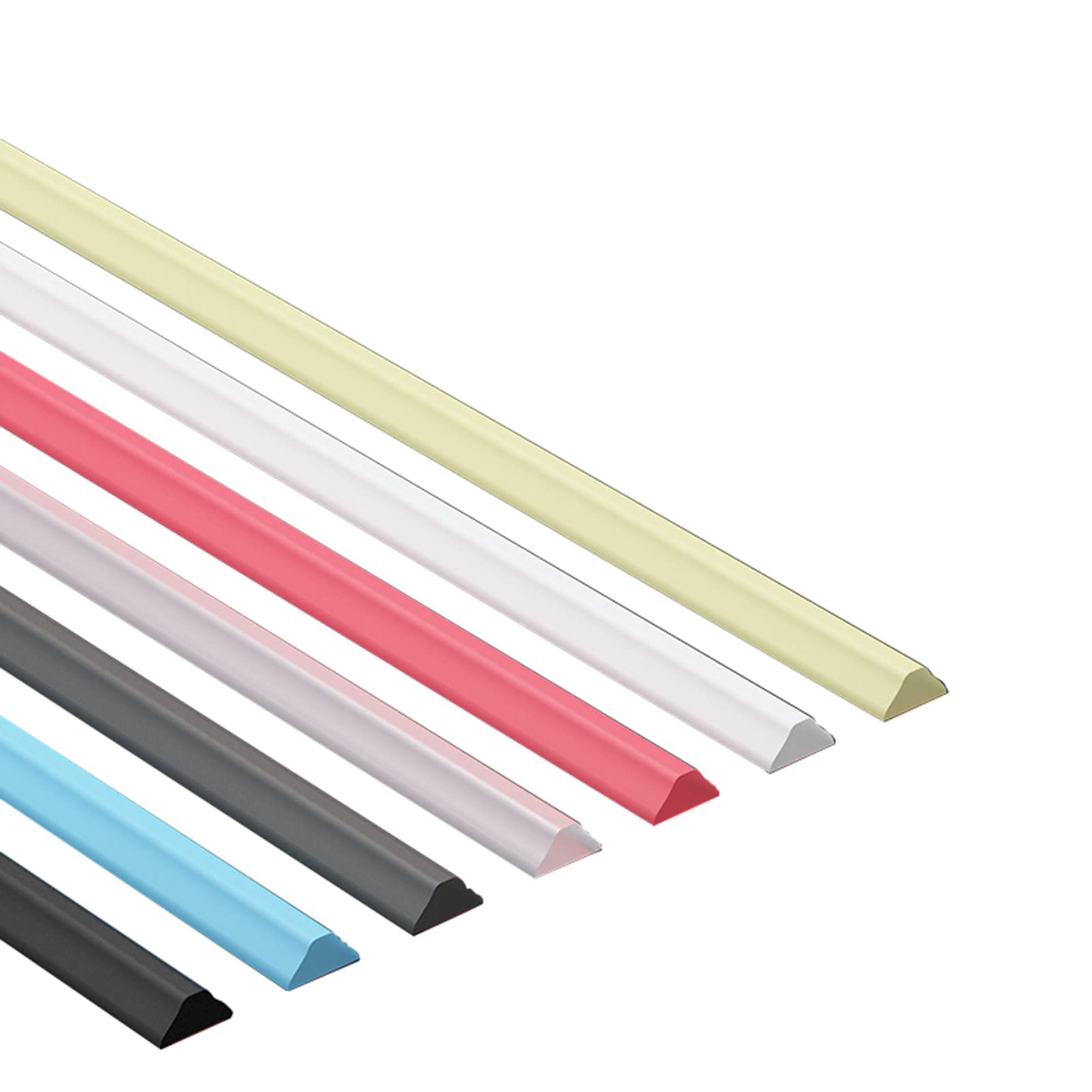 Striscia di Tenuta per Piatto Doccia, Striscia di ritenzione idrica in Silicone Multicolore 50-350 cm(White,150cm/59in)