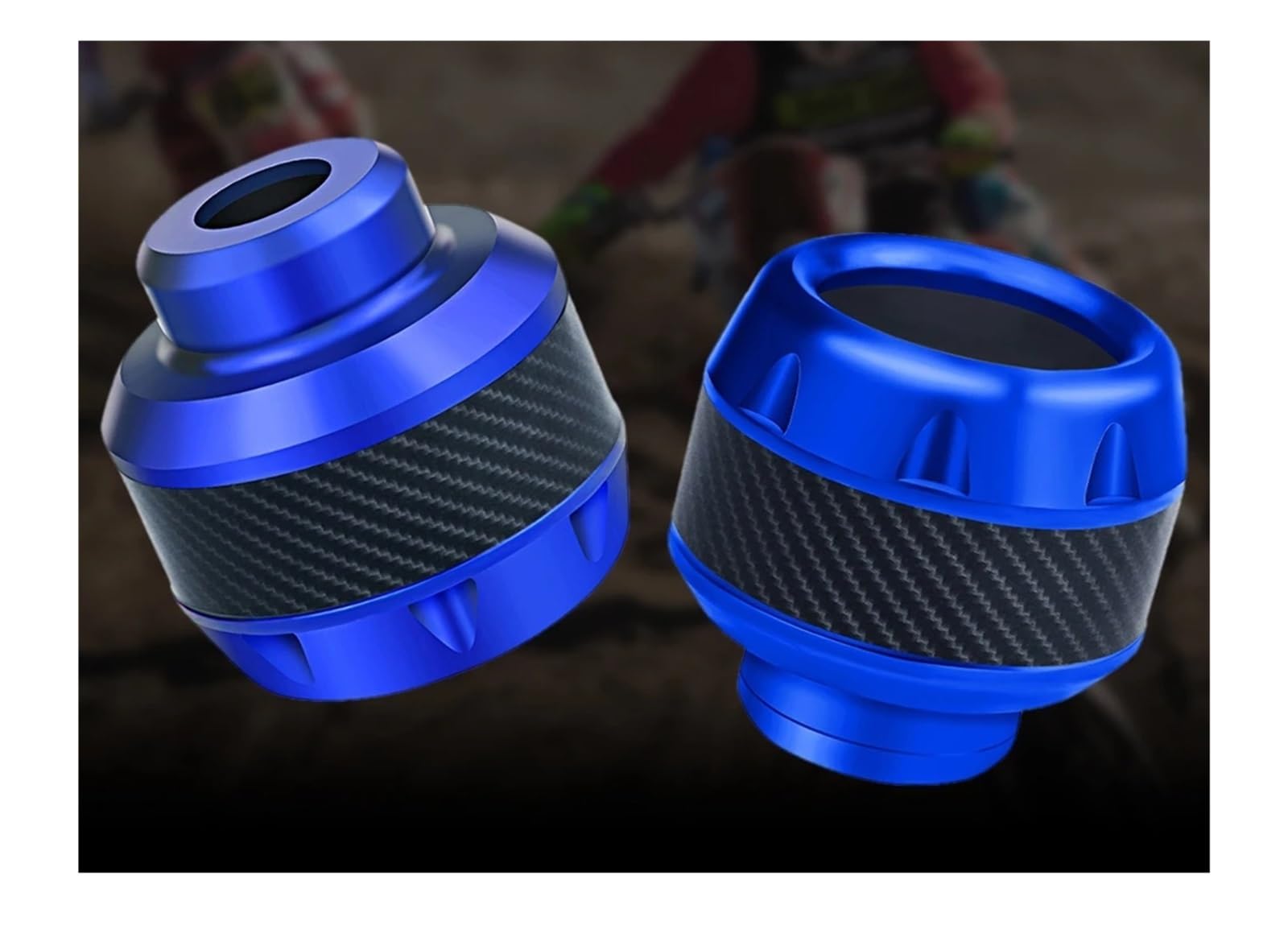 Moto Tamponi Paratelaio 2 Pezzi Protezione Telaio Moto Anti-caduta In Fibra Di Carbonio E Lega Alluminio Forcella Anteriore Per Scooter