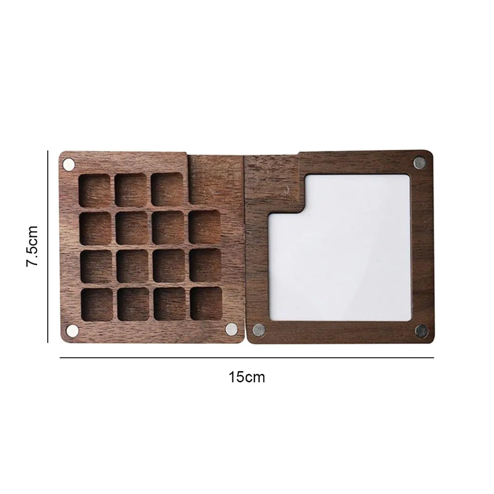 Set di acquerelli portatili con 8/15 griglie in legno, tavolozza da viaggio, album da disegno, pennelli, raccoglitori, clip per artisti, studenti, strumenti di pittura (set A da 8 griglie)