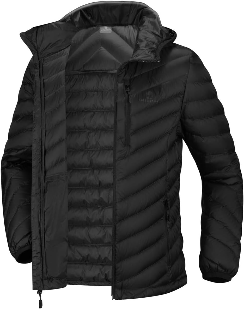 CAMEL CROWN Women’s Down Jackets Lightweight Puffer Jackets Packable Quilted Winter Coat Hooded Outerwear With Chest Pocket CAMEL CROWN Women’s Down Jackets Lightweight Puffer Jackets Packable Quilted Winter Coat Hooded Outerwear With Chest Pocket