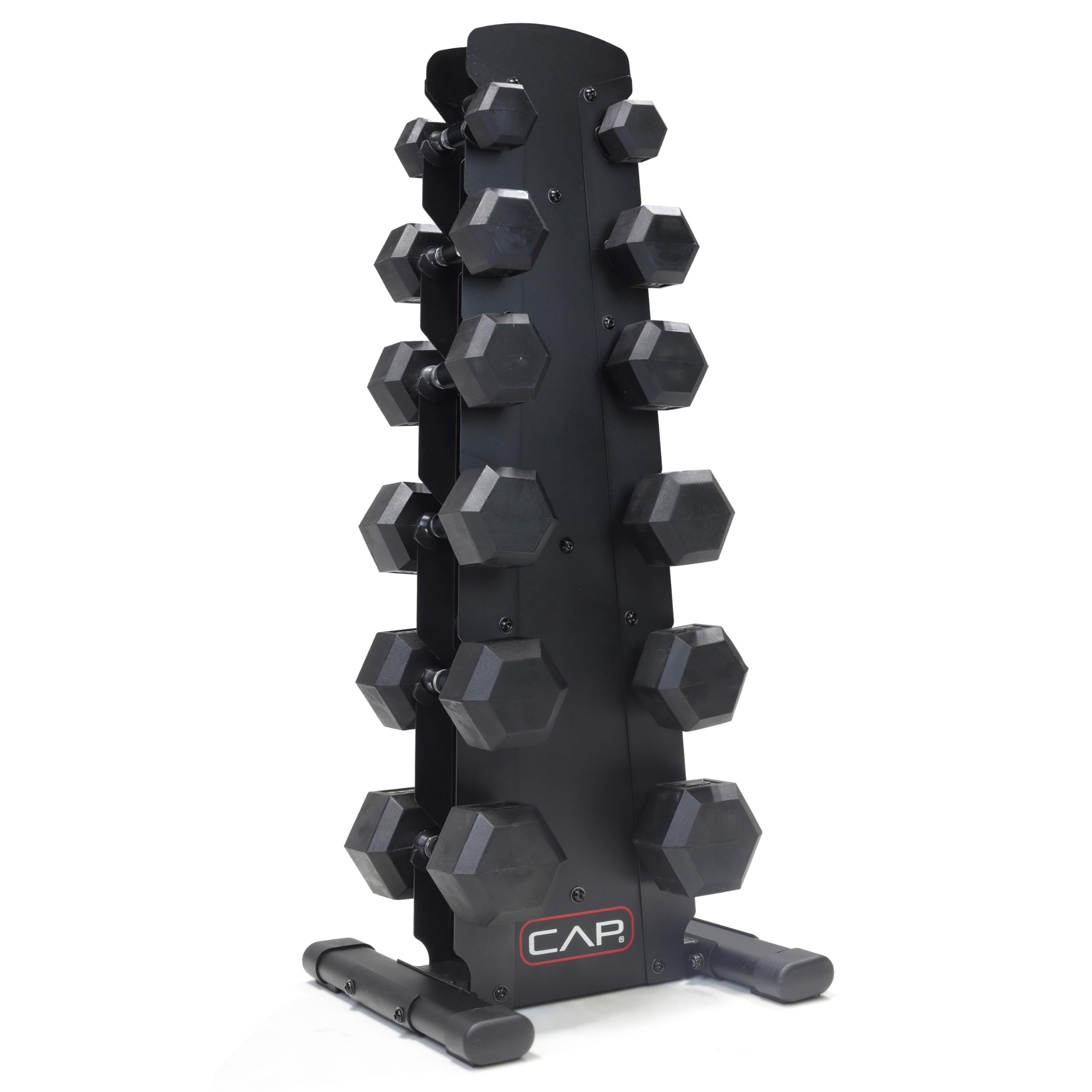Photo 1 of CAP 210 lb Hex Dumbbell Set with Vertical Rack
