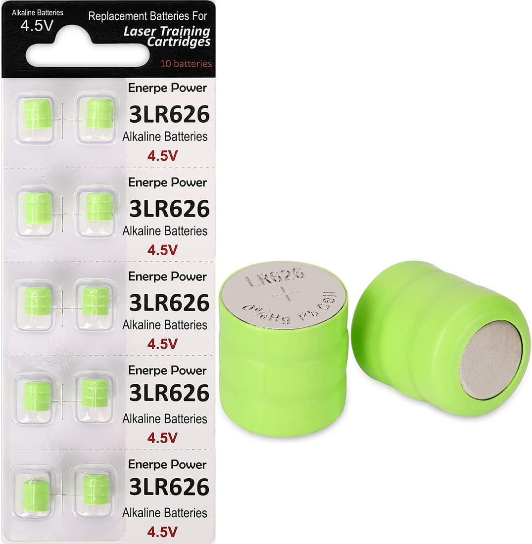 10-Pack 3AG4 / 3LR626 / 3x377 Replacement Batteries 4.5V for All Laser Training Cartridges