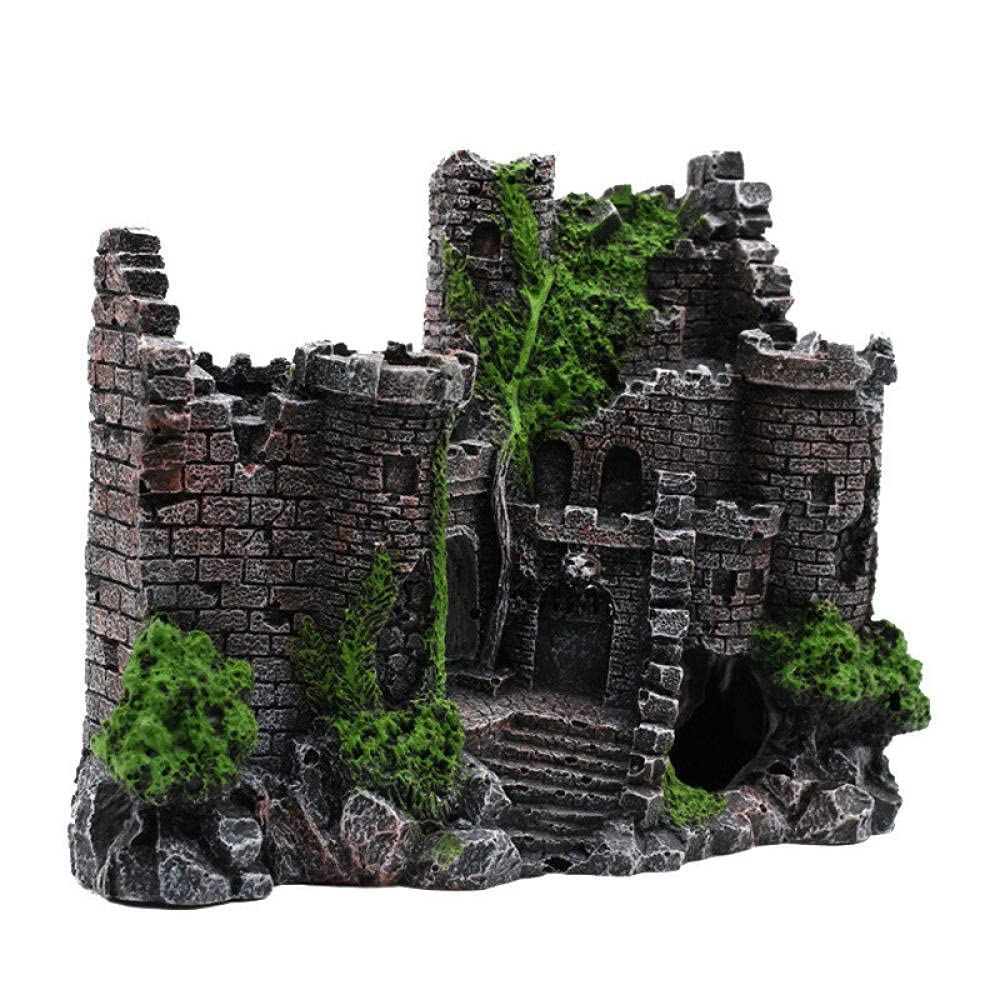 Decorazione dell'acquario Accessori for la decorazione dell'acquario Rovine in resina Ornamenti del castello Acquario Ornamenti paesaggistici Grotta del capannone for pesci Decorazione del paesaggio a