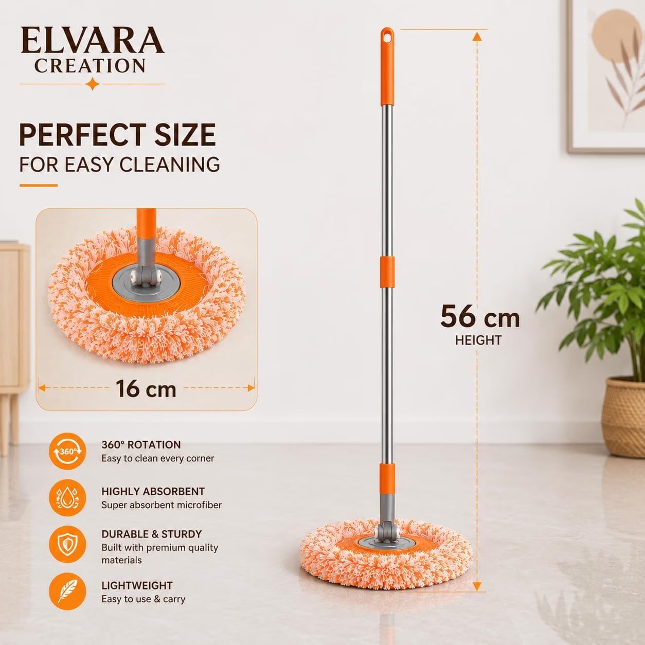 360 Rotating Microfiber Mop - Clean Floors, Walls & Ceilings -2 360 Rotating Microfiber Mop - Clean Floors, Walls & Ceilings -2