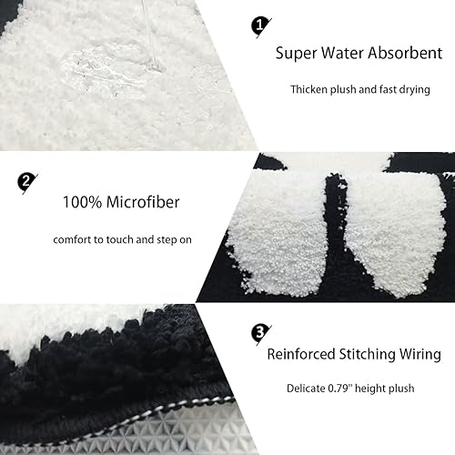 Miniatura 2 de Alfombra de baño de calavera de Halloween, divertida alfombra de baño de calavera, bonita alfombra de baño peluda, ultra suave, de secado rápido,