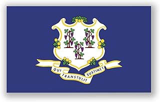 Connecticut State Flag Magnet | 5-Inches by 3-Inches | Premium Quality Heavy Duty Magnet | MagnetPD313