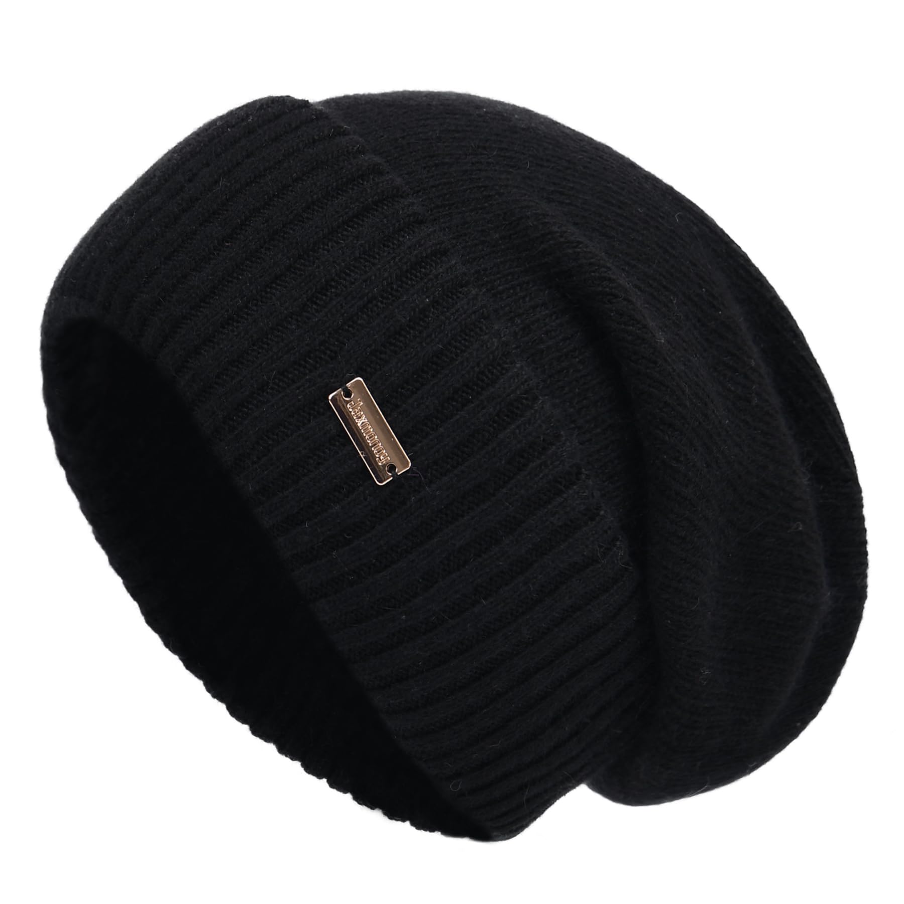 jaxmonoySlouchy Beanies for Women Winter Lightweight Ladies Knit Hat Cuffed Soft Warm Slouch Beanie Cap - Brown