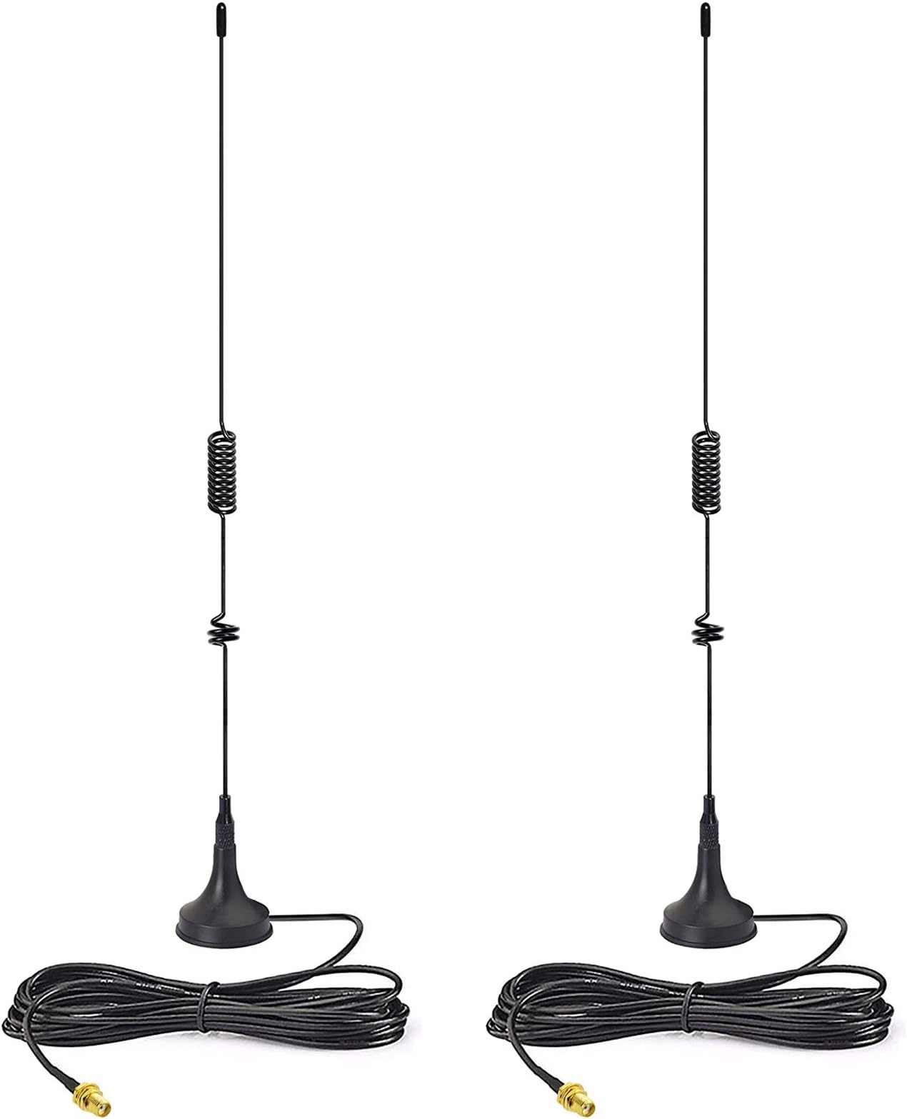 2-Pack 16.5 Inch Dual Band Ham Radio Antenna VHF UHF 136-174MHz 400-470MHz Magnetic Base SMA Female Antenna Handheld Two Way Radio Antenna for BaoFeng UV-5R UV-82 BF-888 BTECH F8HP by LUITON