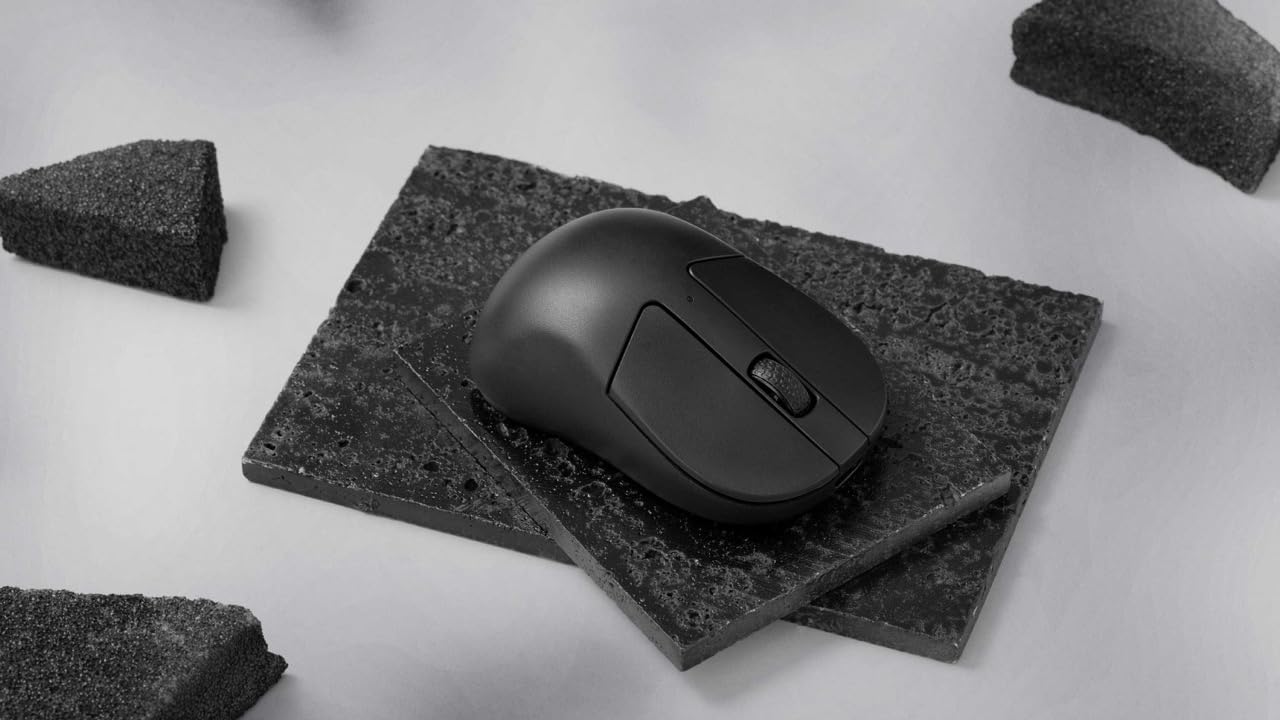 Keychron Ratón inalámbrico M4, sensor PixArt 3395 con botón macro programable 26.000 DPI, 4000 Hz, 2,4 GHz, Bluetooth 5.1, 35 g, diseño ergonómico ultraligero, color negro