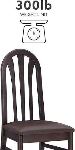 Miniatura 18 de Linon Kennerli - Juego de 2 sillas de comedor blancas con asiento tapizado gris, totalmente montadas